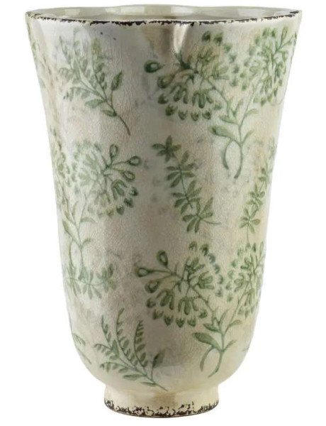 Vase céramique vert forme tulipe 31 cm Avanos  - 1