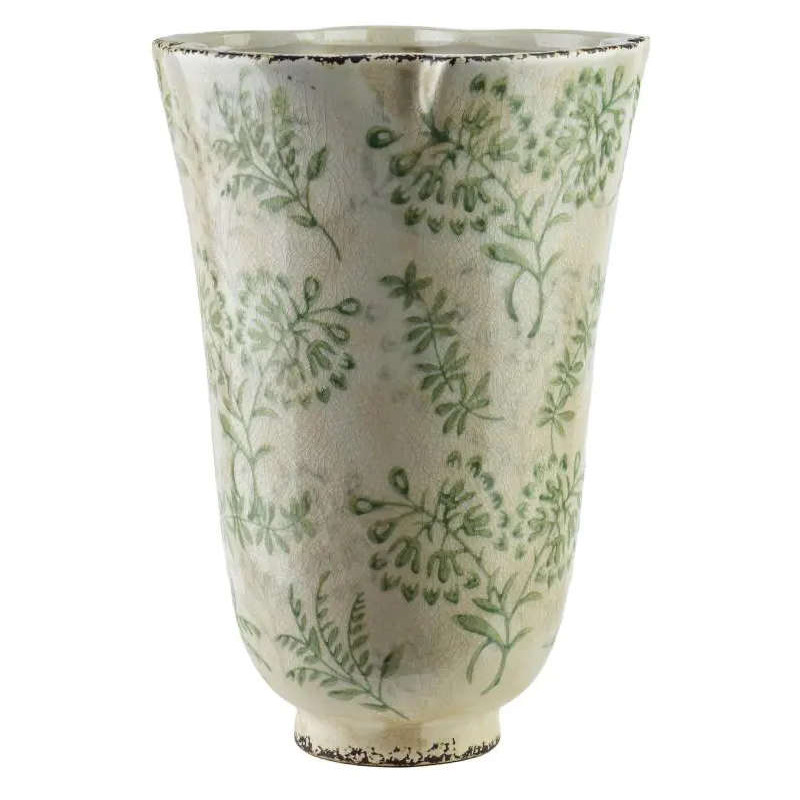 Vase céramique vert forme tulipe 31 cm Avanos  - 1