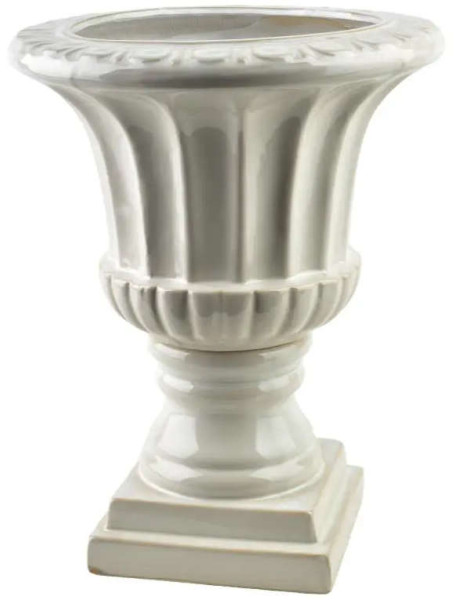 Vase Médicis céramique blanc 37 cm Safi  - 1