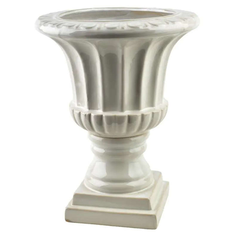 Vase Médicis céramique blanc 37 cm Safi  - 1
