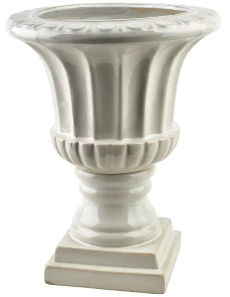 Vase Médicis céramique blanc 37 cm Safi  - 1