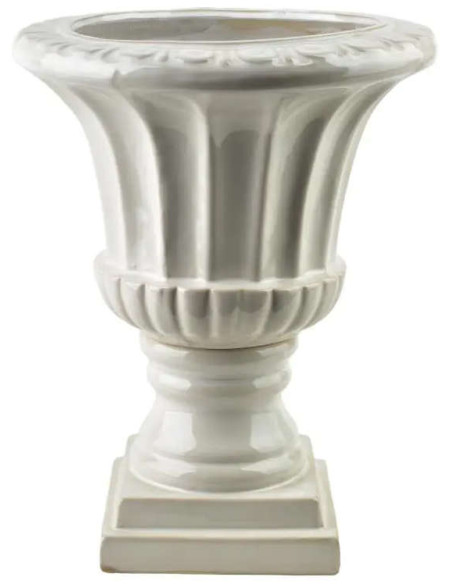 Vase Médicis céramique blanc 37 cm Safi  - 2