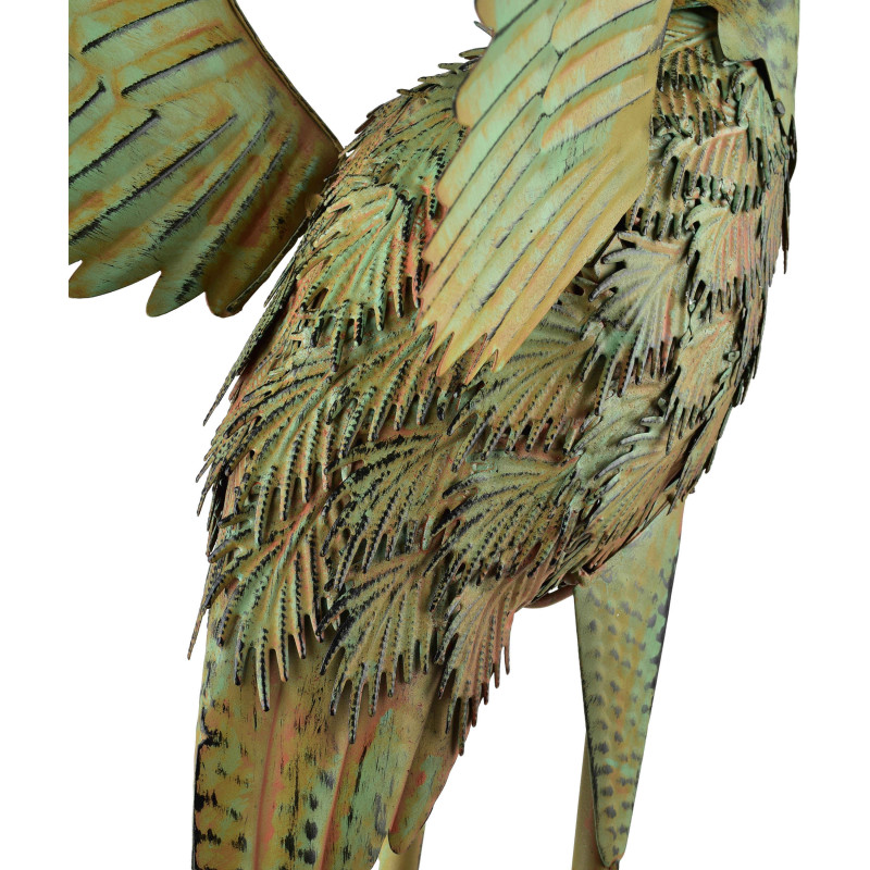 Statue héron métal jardin 85 cm Kushiro  - 3
