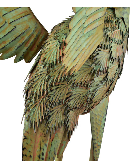 Statue héron métal jardin 85 cm Kushiro  - 3