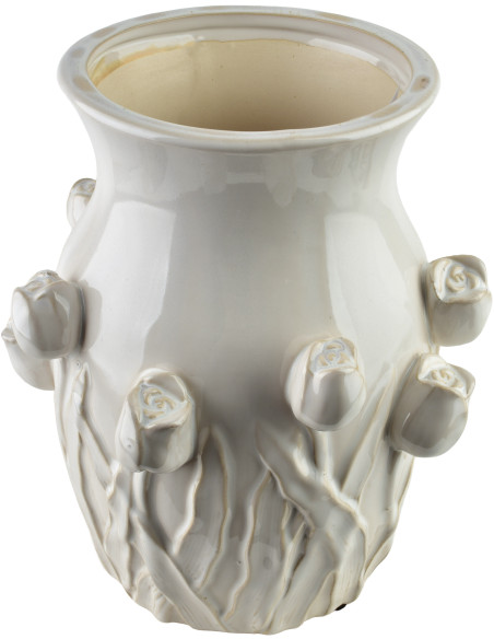 Vase céramique tulipes relief 25,5 cm Iznik  - 2