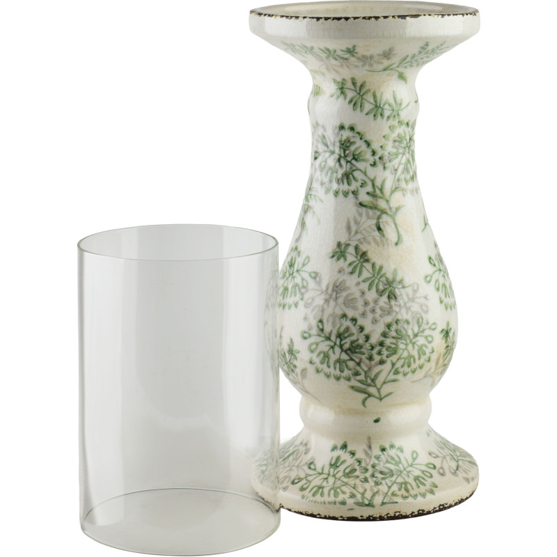 Grand photophore sur pied céramique verre 70 cm Mashiko  - 2