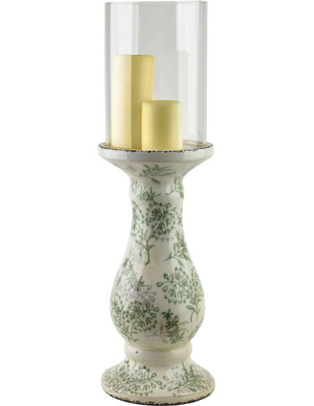Grand photophore sur pied céramique verre 70 cm Mashiko  - 3