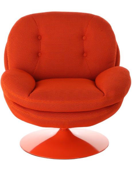 Fauteuil lounge tissu orange 86 cm Memento Hive  - 2