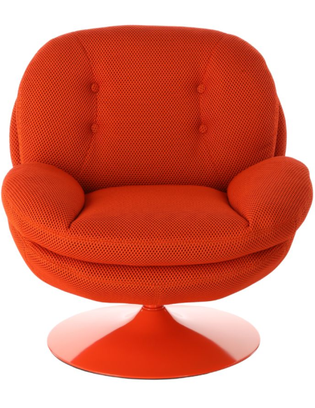 Fauteuil lounge tissu orange 86 cm Memento Hive  - 2
