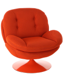 Fauteuil lounge tissu orange 86 cm Memento Hive