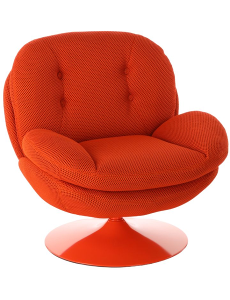 Fauteuil lounge tissu orange 86 cm Memento Hive  - 1