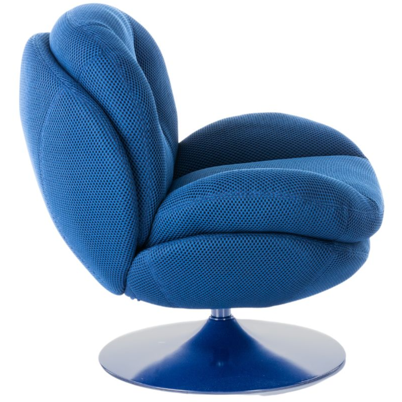 Fauteuil lounge tissu bleu électrique 86 cm Memento Hive  - 3