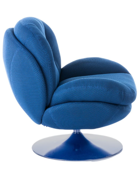 Fauteuil lounge tissu bleu électrique 86 cm Memento Hive  - 3