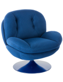 Fauteuil lounge tissu bleu électrique 86 cm Memento Hive