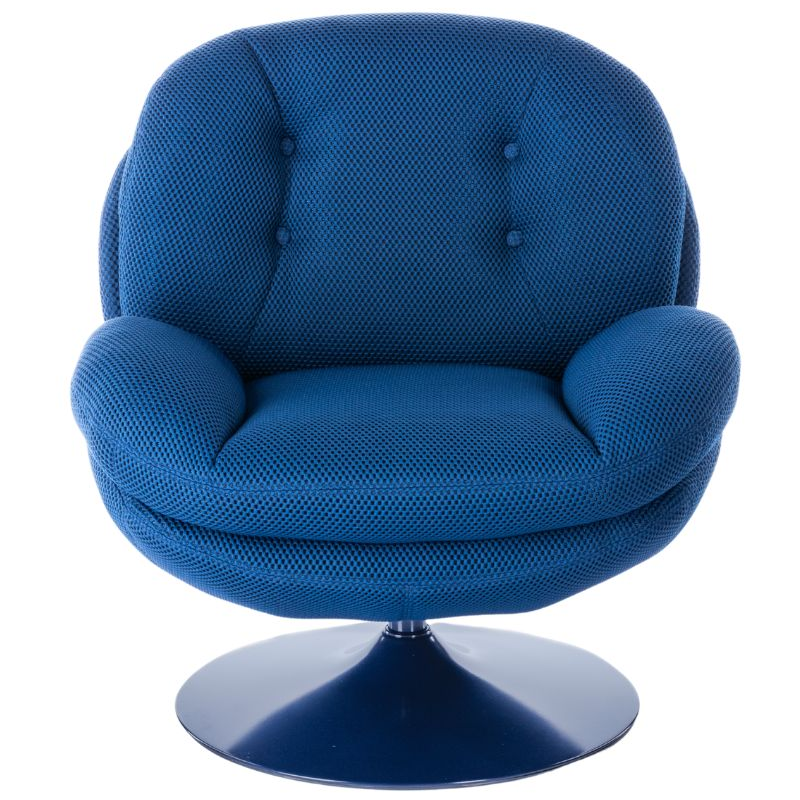 Fauteuil lounge tissu bleu électrique 86 cm Memento Hive  - 2