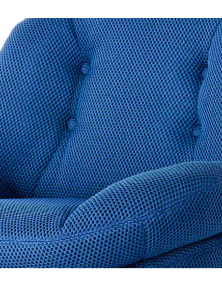 Fauteuil lounge tissu bleu électrique 86 cm Memento Hive  - 4