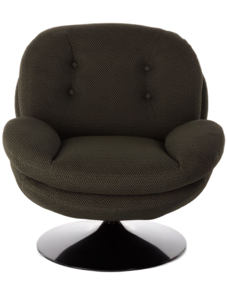 Fauteuil lounge tissu kaki 86 cm Memento Hive  - 2