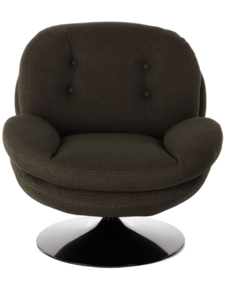 Fauteuil lounge tissu kaki 86 cm Memento Hive  - 2