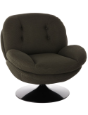 Fauteuil lounge tissu kaki 86 cm Memento Hive