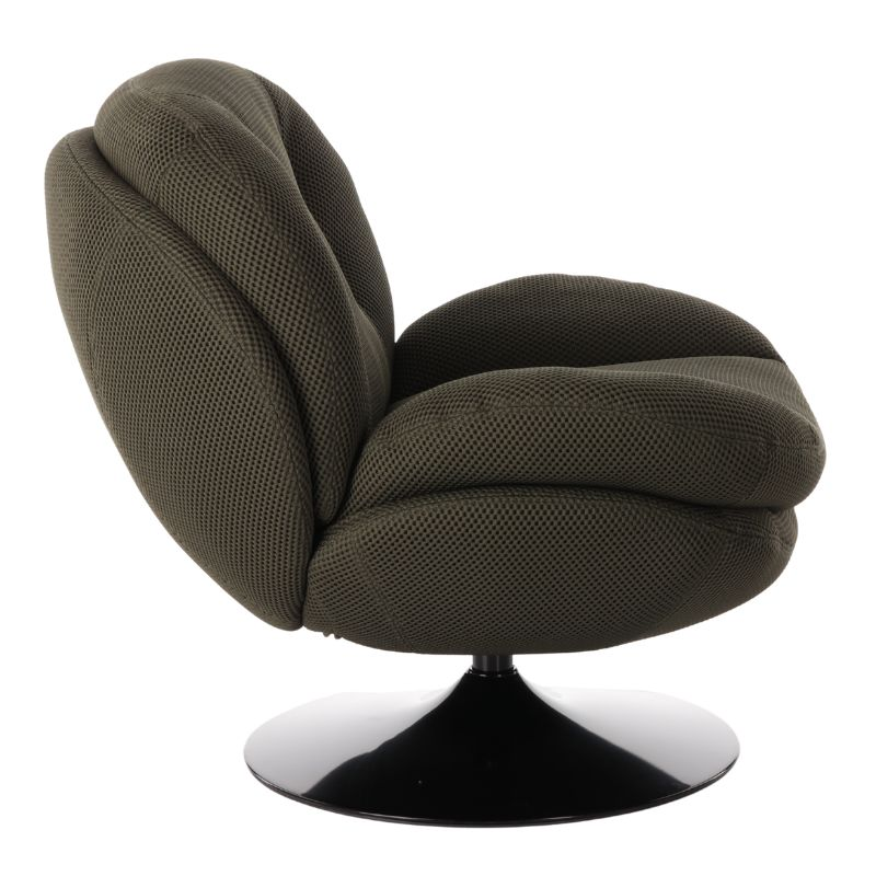 Fauteuil lounge tissu kaki 86 cm Memento Hive  - 3