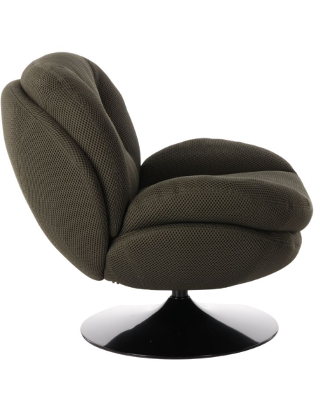 Fauteuil lounge tissu kaki 86 cm Memento Hive  - 3