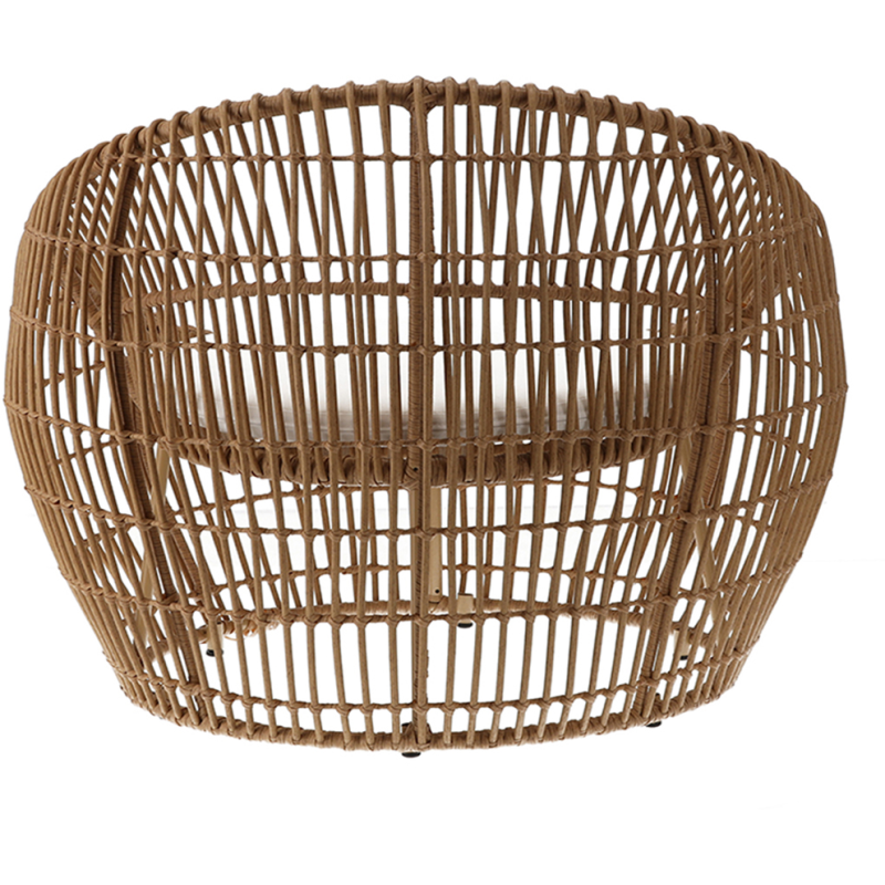 Fauteuil de jardin tressé brun 83 cm Ancone  - 5