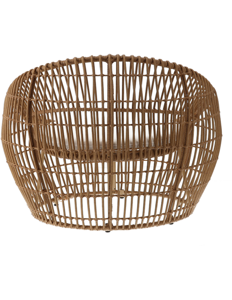 Fauteuil de jardin tressé brun 83 cm Ancone  - 5