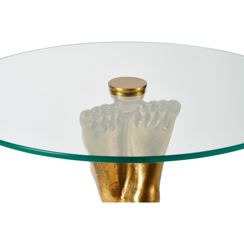 Sellette d’appoint dorée plateau verre 76 cm Pin-up  - 2