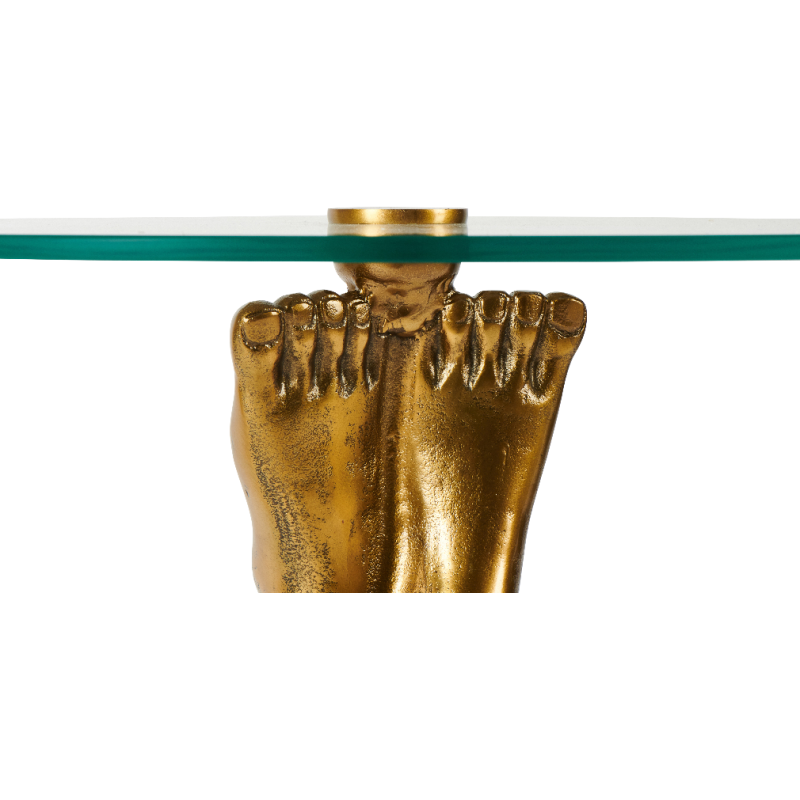 Sellette d’appoint dorée plateau verre 76 cm Pin-up  - 3