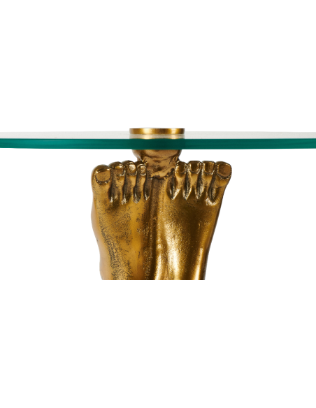 Sellette d’appoint dorée plateau verre 76 cm Pin-up  - 3