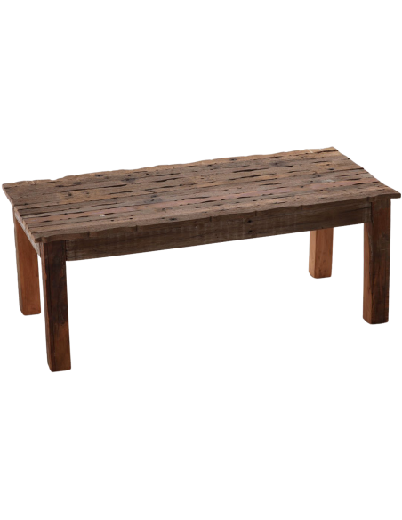 Table basse bois recyclé 120 cm Béa  - 1