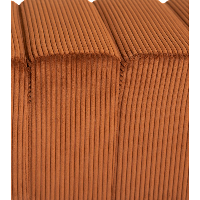Banc bout de lit tissu côtelé terracotta 98 cm Melvin  - 3
