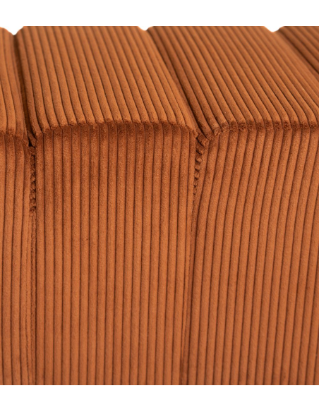 Banc bout de lit tissu côtelé terracotta 98 cm Melvin  - 3