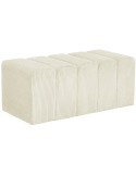 Banc bout de lit tissu côtelé crème 98 cm Melvin
