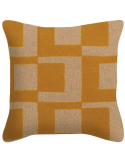 Coussin géométrique moutarde nude 50x50 cm Grannova