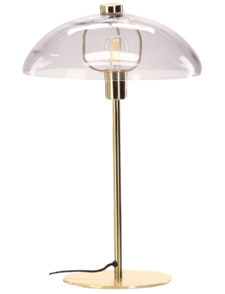 Lampe à poser verre fumé laiton 45,7 cm Glassy  - 1