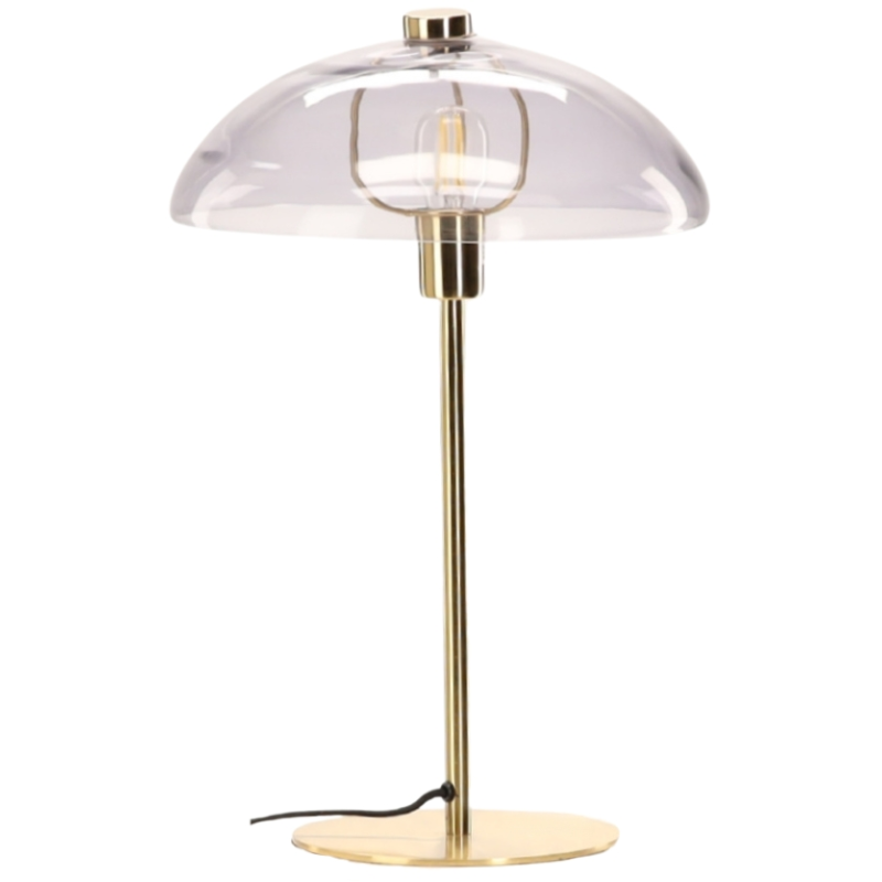 Lampe à poser verre fumé laiton 45,7 cm Glassy  - 1