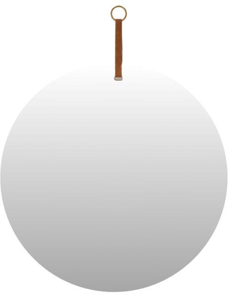 Miroir rond mural sangle polyuréthane 80 cm Epirus  - 1