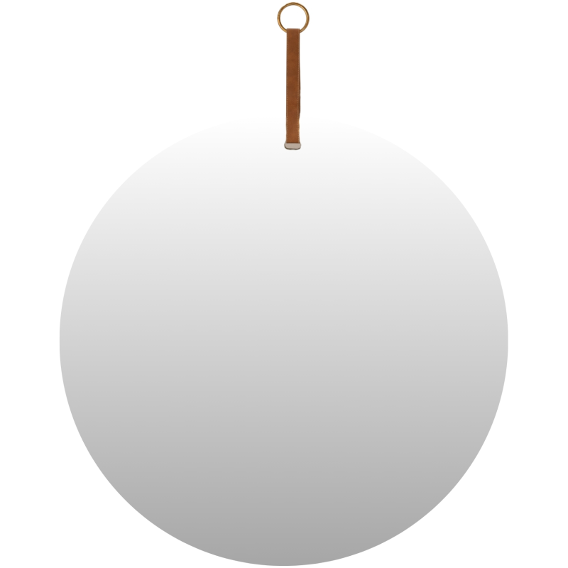 Miroir rond mural sangle polyuréthane 80 cm Epirus  - 1