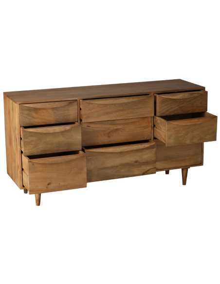 Commode manguier 9 tiroirs 140 cm Barjac  - 3