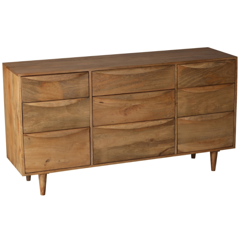 Commode manguier 9 tiroirs 140 cm Barjac  - 1