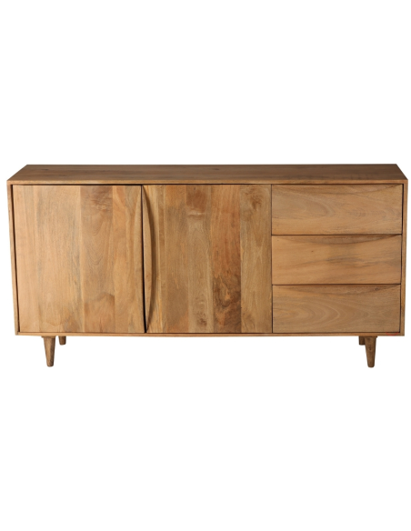 Buffet manguier 2 portes 3 tiroirs 160 cm Barjac  - 2