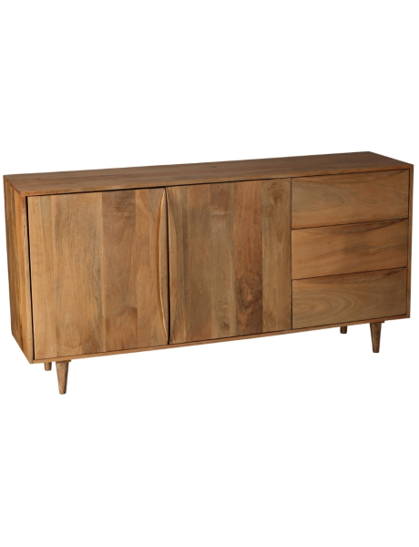 Buffet manguier 2 portes 3 tiroirs 160 cm Barjac  - 1