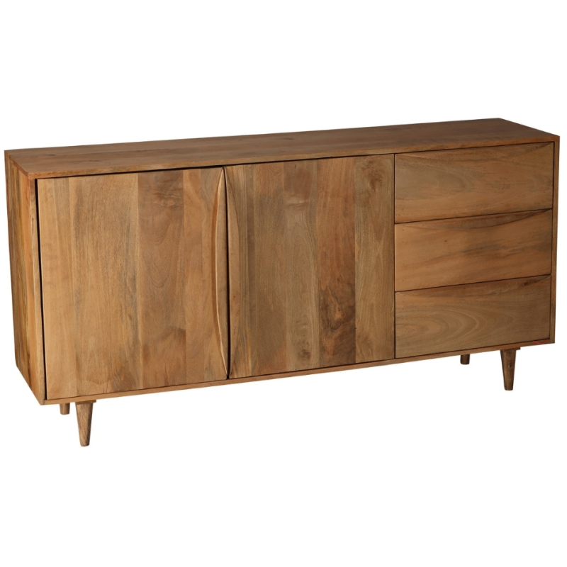 Buffet manguier 2 portes 3 tiroirs 160 cm Barjac  - 1