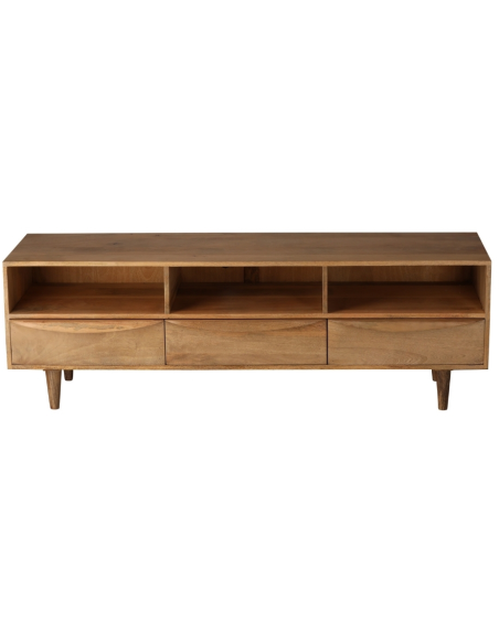 Meuble TV manguier 150 cm 3 tiroirs Barjac  - 2