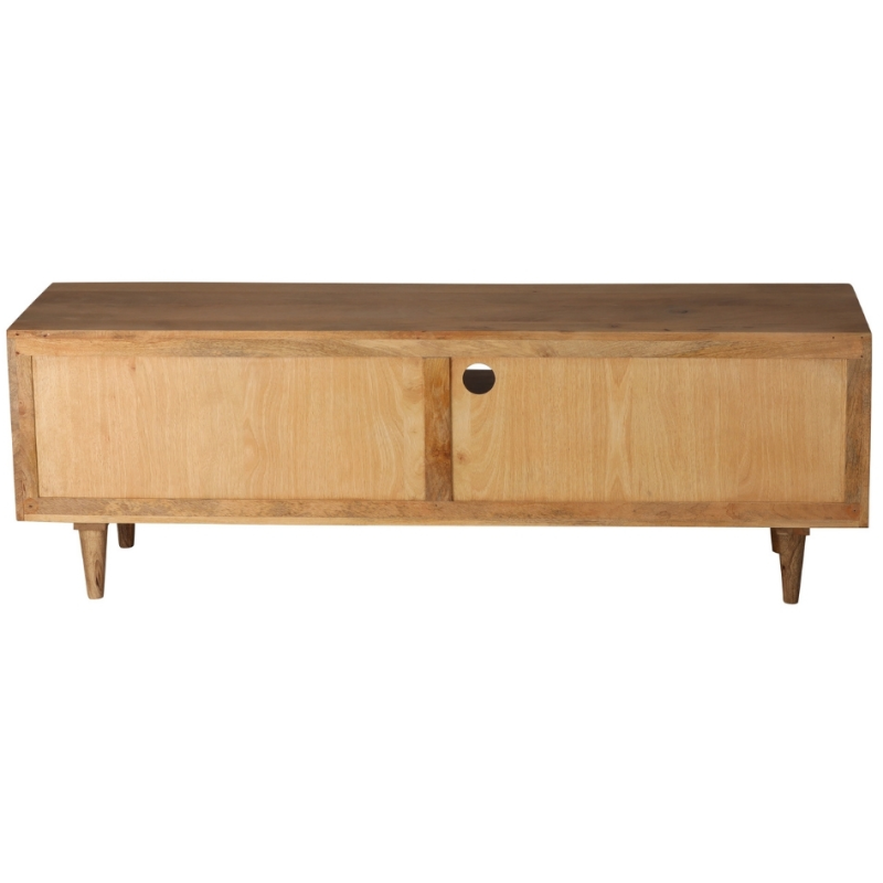 Meuble TV manguier 150 cm 3 tiroirs Barjac  - 4