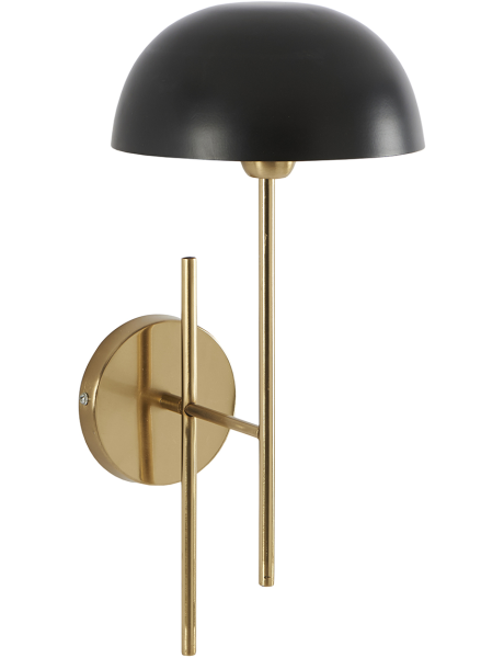 Applique murale Champignon noire finition laiton 51 cm Moten  - 1