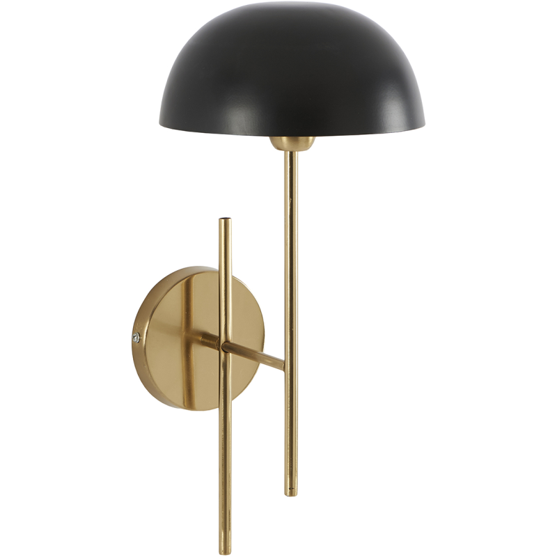 Applique murale Champignon noire finition laiton 51 cm Moten  - 1