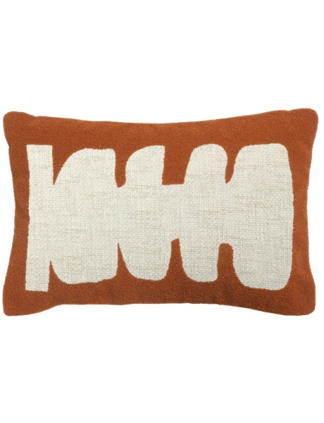 Coussin rectangulaire moutarde blanc 40x60 cm Grannova  - 1