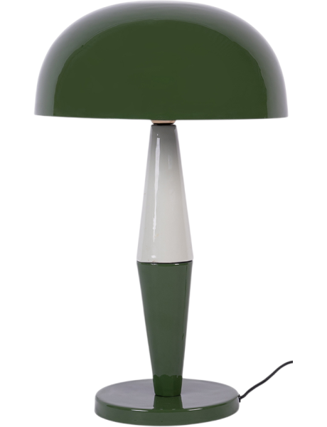 Lampe à poser champignon métal émaillé vert 54 cm Waimea  - 1